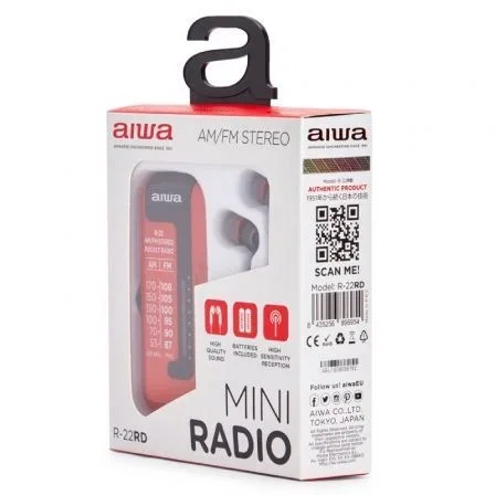 Aiwa Radio Portátil R-22RD Roja Aiwa Radio Portátil R-22RD Roja